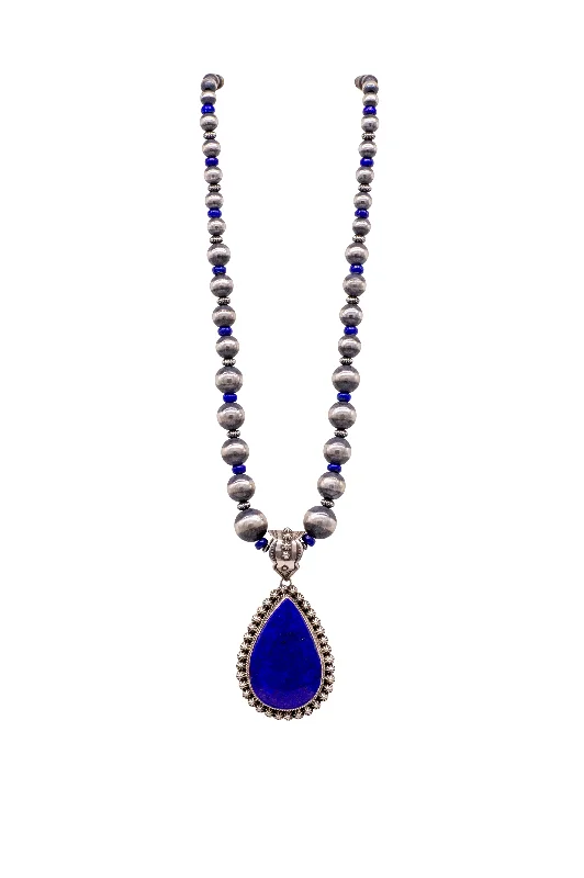 Limited-Time Jewelry Discounts – Shine Without The Splurge Lapis Pendant & Navajo Pearls Necklace Set | Happy Piasso