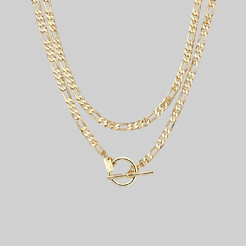 Buy More, Save More On Stunning Jewelry Pieces HARMONY. Double Wrap T-Bar Chain - Gold