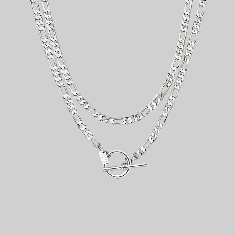 Limited Stock On Premium Jewelry At Low Prices HARMONY. Double Wrap T-Bar Chain - Silver