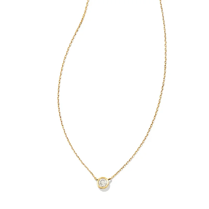 Luxury Jewelry Clearance – Shop Premium Styles Now Kendra Scott Audrey 14k Gold Pendant Necklace in .15ct White Diamond