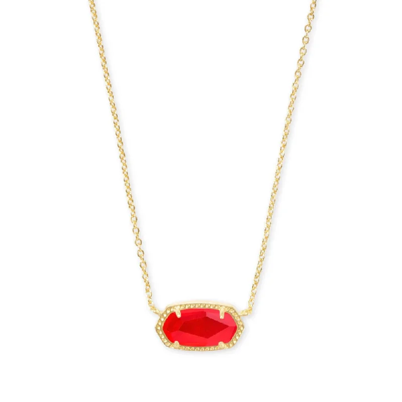 Jewelry Sale Alert – Shop Timeless Elegance Today Kendra Scott Elisa Gold Pendant Necklace in Red Illusion