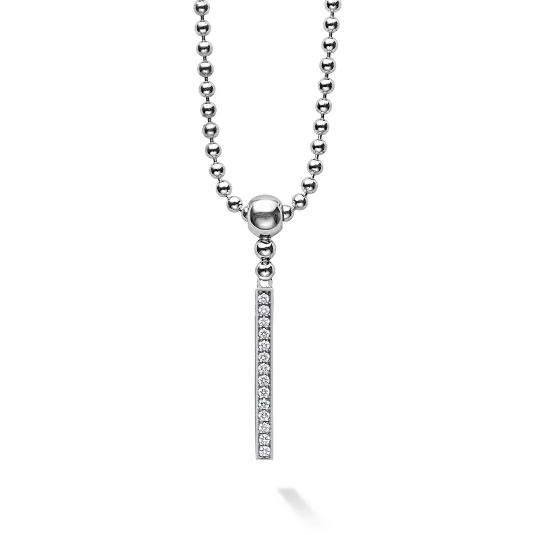 Fashion-Forward Jewelry At Incredible Prices Lagos Caviar Spark Linear Diamond Pendant Necklace