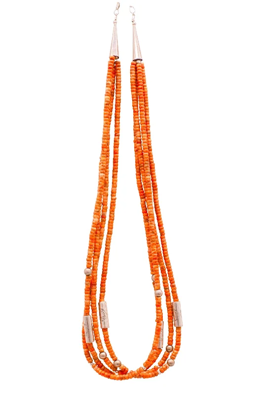 Timeless Elegance, Temporary Discounts – Act Fast Orange Spiny Oyster Beaded Necklace | Artisan Handmade