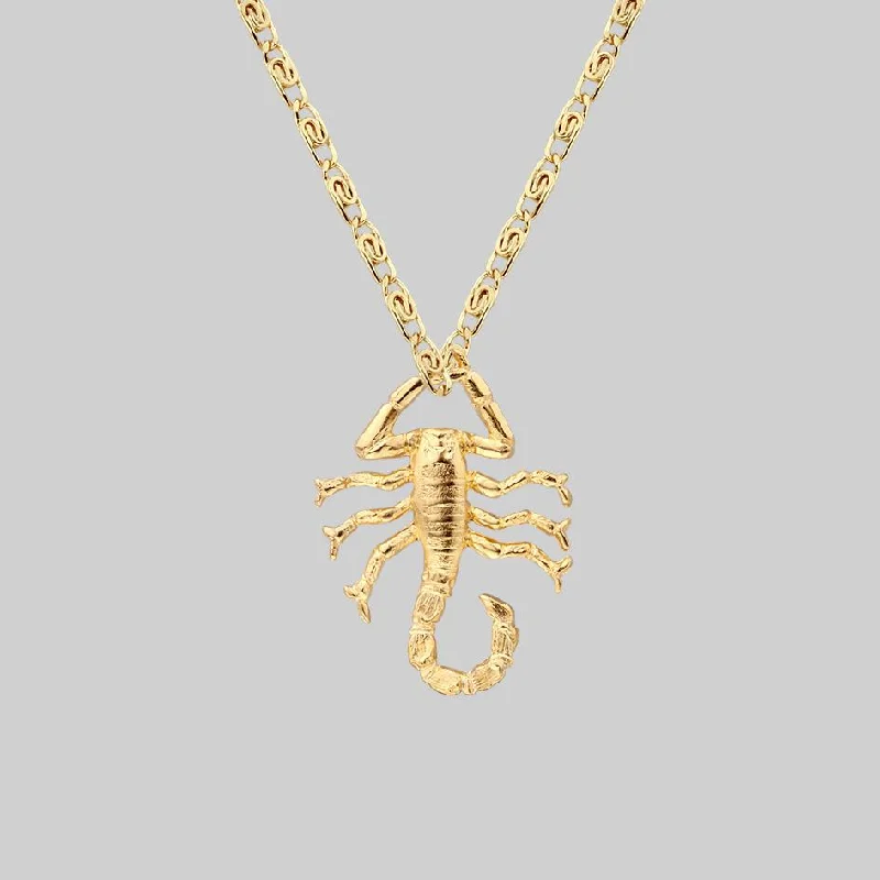 Limited-Time Offer On Premium Jewelry Collections NOXIOUS. Scorpion Charm Necklace - Gold