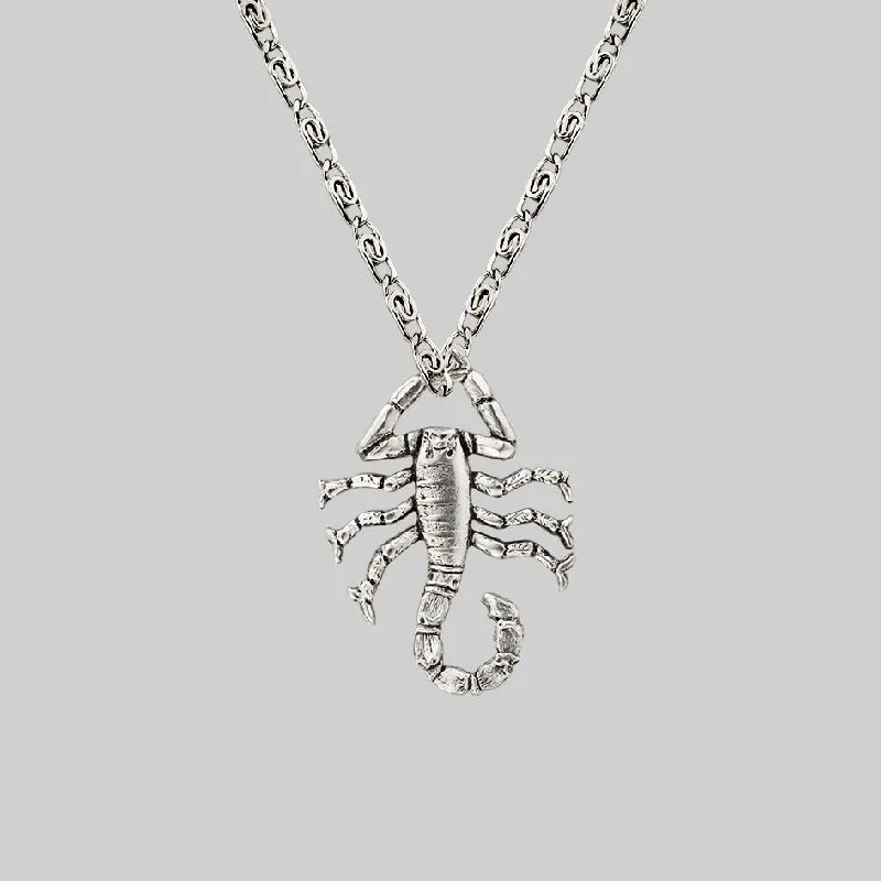 Unique Jewelry Designs Now At Discounted Rates NOXIOUS. Scorpion Charm Necklace - Silver