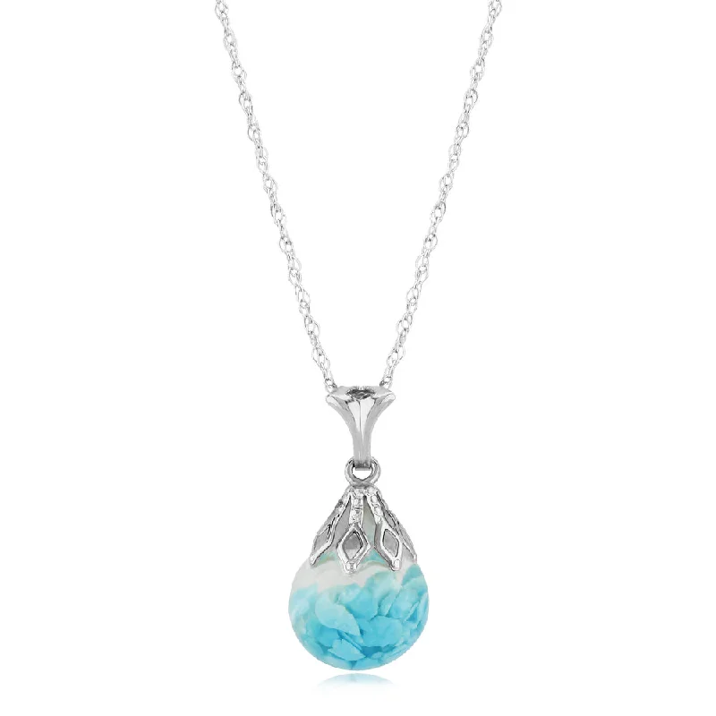 Special Offers On Handcrafted And Designer Jewelry Silver Floating Turquoise Pendant Necklace