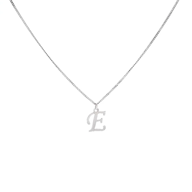 Make Your Outfit Shine With Discounted Jewelry Smyth Jewelers Sterling Silver Brushed Initial Cutout Pendant - Uppercase Script Letters