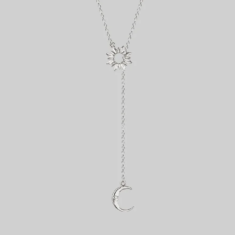 Best Jewelry Deals – Shop Premium Pieces At Great Prices SOLSTICE. Sun & Moon Lariat Necklace - Silver