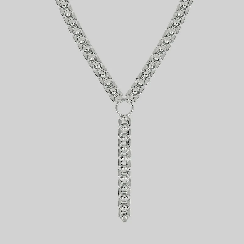 Seasonal Jewelry Clearance – Best Styles At The Lowest Prices STAKE. Lariat Chain - Silver