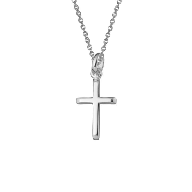 Fashion-Forward Jewelry At Incredible Prices Sterling Silver Beveled Tip Cross Necklace