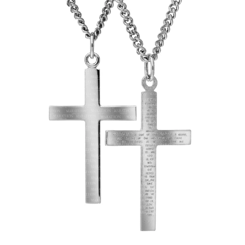 Shop Fine Jewelry With Exclusive Savings Sterling Silver Cross with "Our Father" Prayer