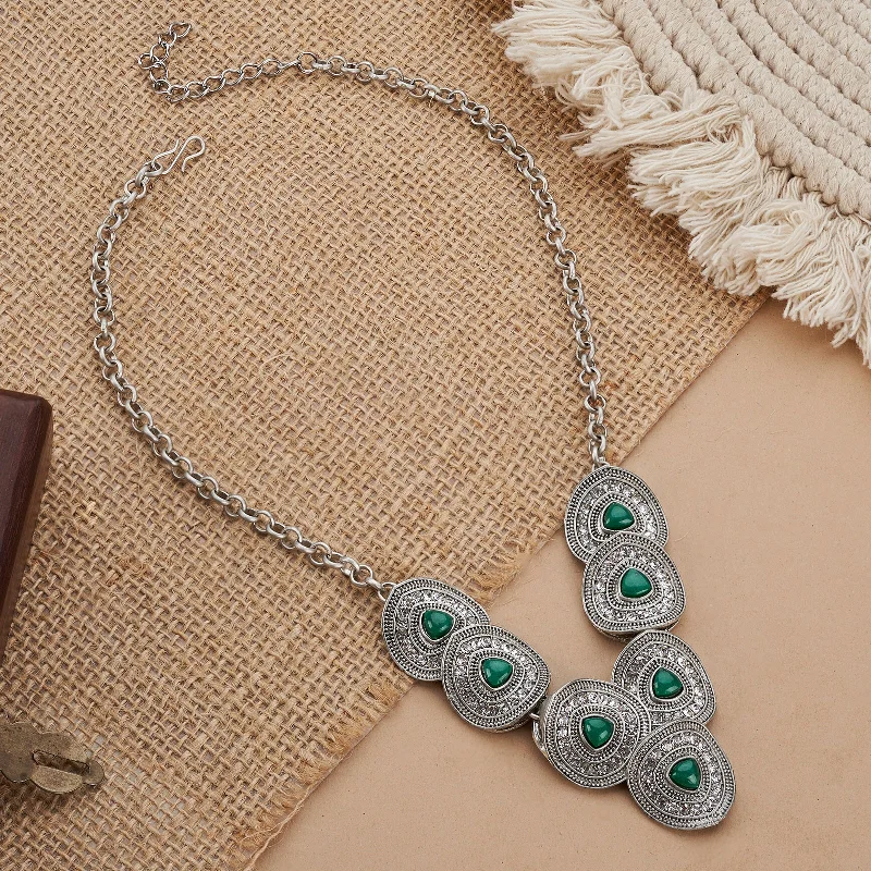 Shop Fine Jewelry With Amazing Deals Teejh Hansa Silver Green Necklace