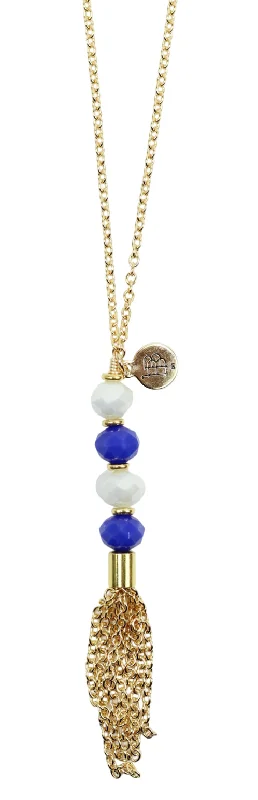 Exclusive Jewelry Discounts – Shop Now For Savings The Mimi Necklace - Blue + White