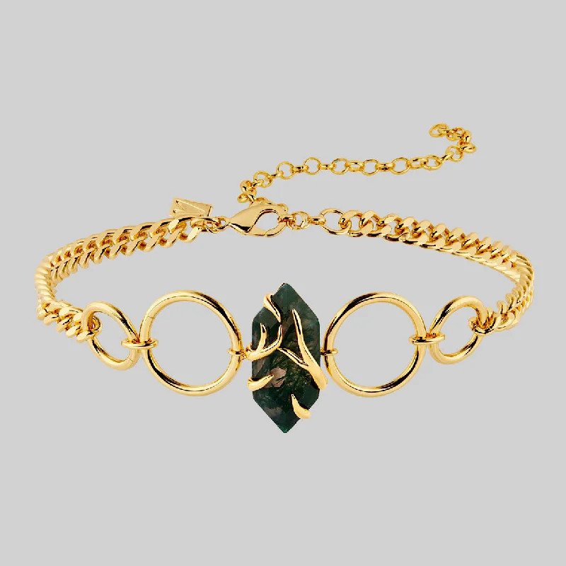 Elegant Jewelry, Exclusive Prices – Shop Now The Swamp Roots Gemstone Choker - Gold