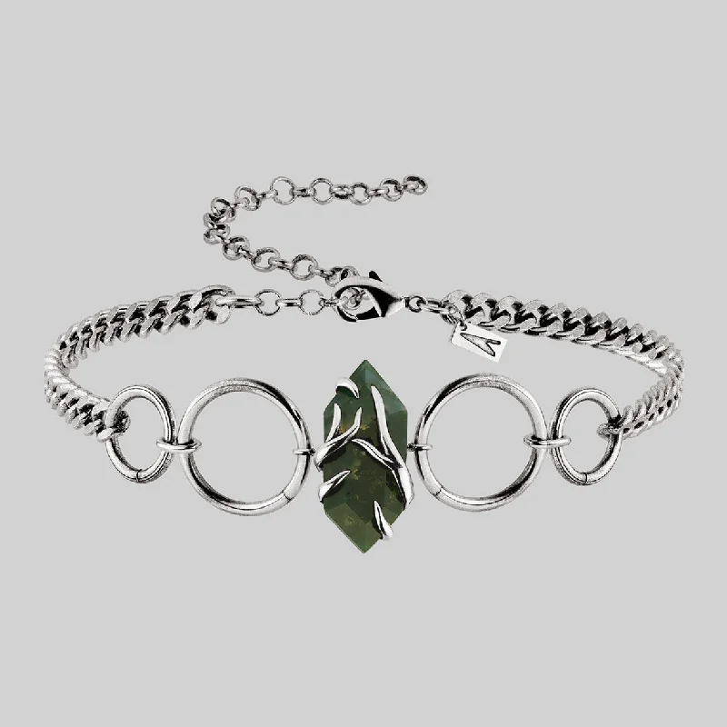 Bestselling Jewelry At Special Promotional Rates The Swamp Roots Gemstone Choker - Silver