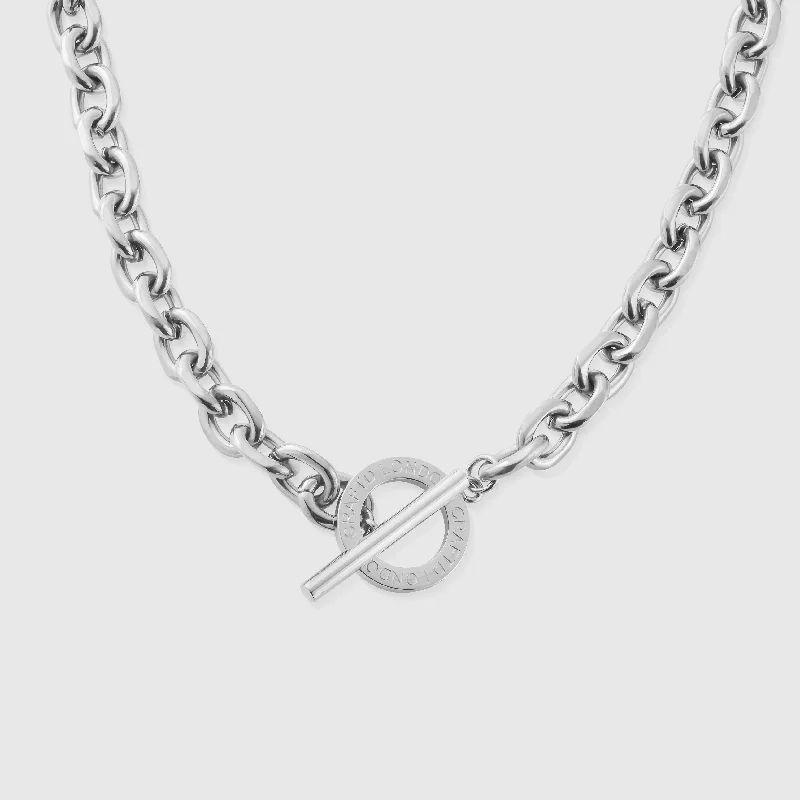 Elegant Rose Gold Jewelry For A Stylish Touch Toggle Chain (Silver)