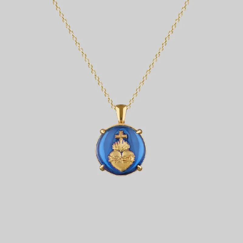 Sparkle More For Less – Jewelry Sale Happening Now VIRTUE. Glass Sacred Heart Necklace - Gold