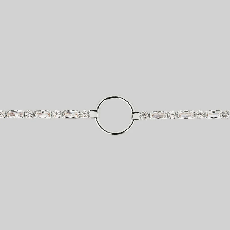 Elegant Jewelry Styles At Budget-Friendly Prices VIVIENNE. CZ Chain Choker - Silver