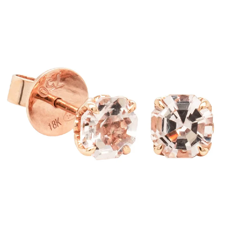 Luxury Jewelry At Budget-Friendly Prices – Grab Yours Now 18ct Rose Gold Morganite Octavia Stud Earrings