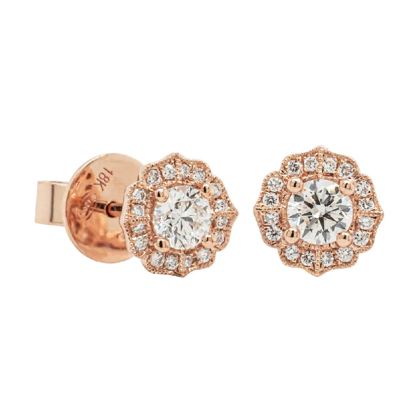 Huge Savings On Premium Jewelry Styles 18ct Rose Gold Diamond Paramount Stud Earrings