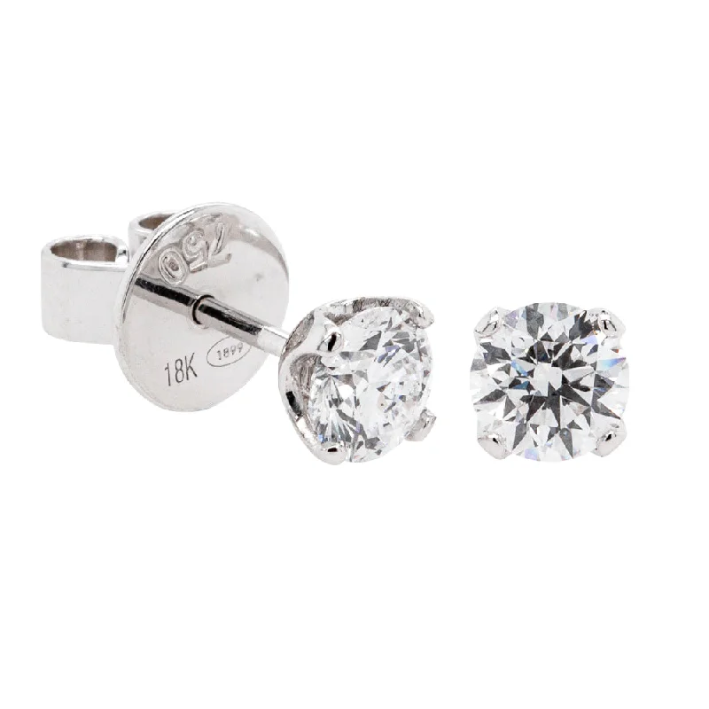 Elegant Jewelry Pieces At Unbelievable Prices 18ct White Gold 1.00ct Diamond Blossom Stud Earrings