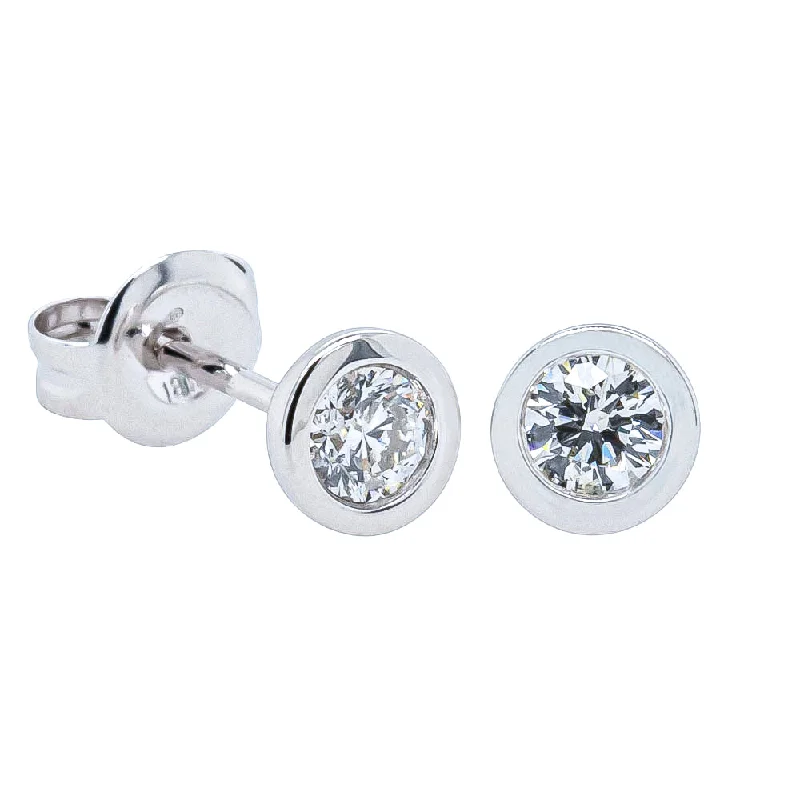 Get Your Favorite Jewelry At The Best Price 18ct White Gold .25ct Diamond Stud Earrings