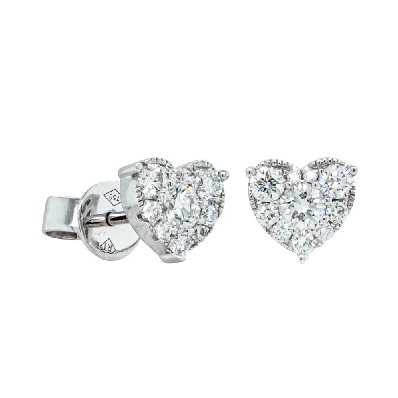 High-End Jewelry, Now More Affordable Than Ever 18ct White Gold .57ct Diamond Stud Earrings