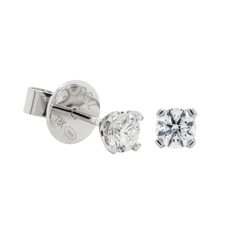 Timeless Elegance, Temporary Discounts – Act Fast 18ct White Gold .60ct Diamond Blossom Stud Earrings