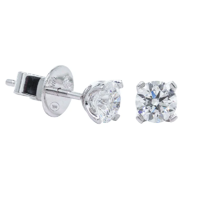 Must-Have Jewelry Pieces At Reduced Prices 18ct White Gold .80ct Diamond Blossom Stud Earrings