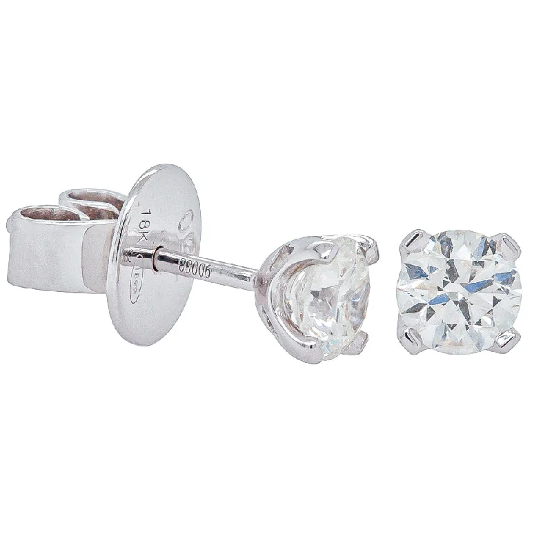 Limited-Time Jewelry Sale – Don't Miss These Deals 18ct White Gold .80ct Diamond Blossom Stud Earrings