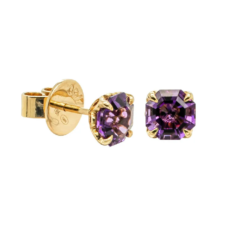 Dazzling Deals On Necklaces, Bracelets, And More 18ct Yellow Gold Amethyst Octavia Stud Earrings