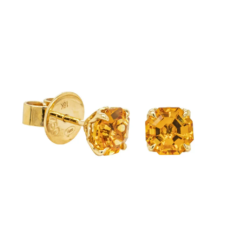 Affordable Elegance – Premium Jewelry At Special Prices 18ct Yellow Gold Citrine Octavia Stud Earrings