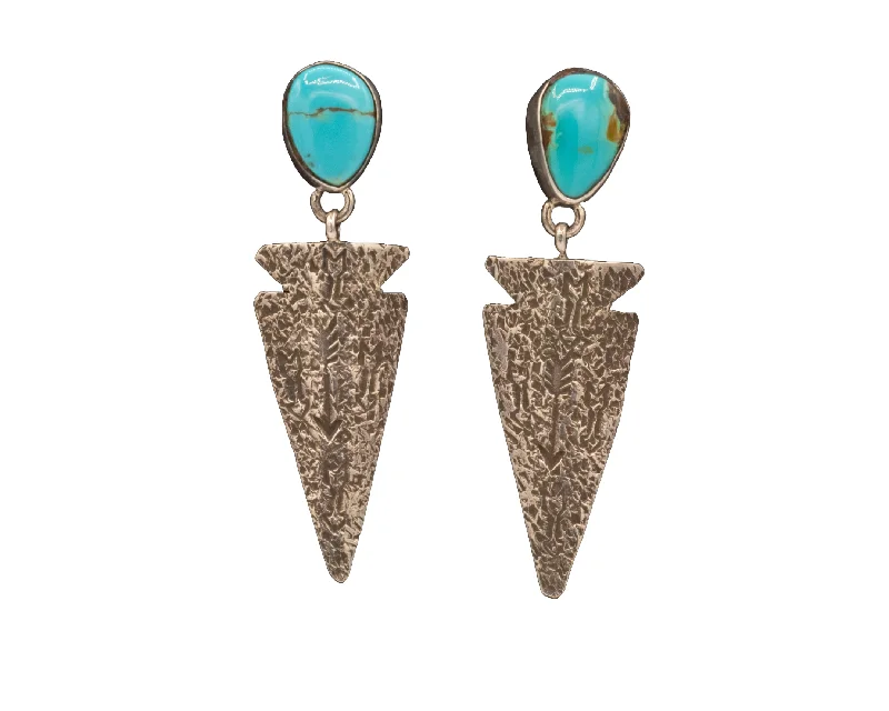 Discounted Jewelry For A Glamorous Look Kingman Turquoise Earrings | Ronnie Willie