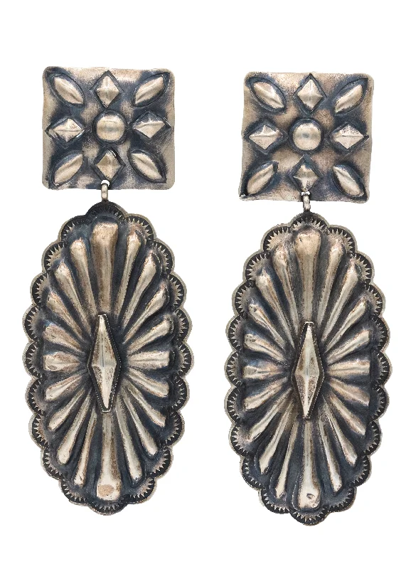 Make Your Outfit Shine With Discounted Jewelry Sterling Silver Concho Earrings | Rita Lee