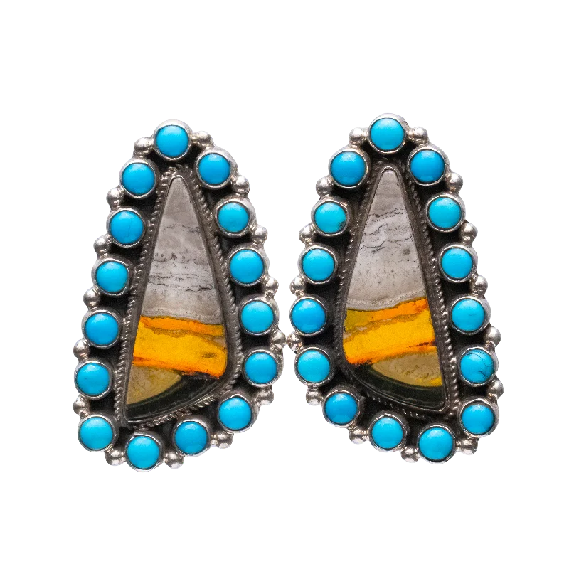 Elegant Jewelry, Affordable Luxury – Shop Now Sleeping Beauty Turquoise & Bumble Bee Jasper Earrings | Geraldine James