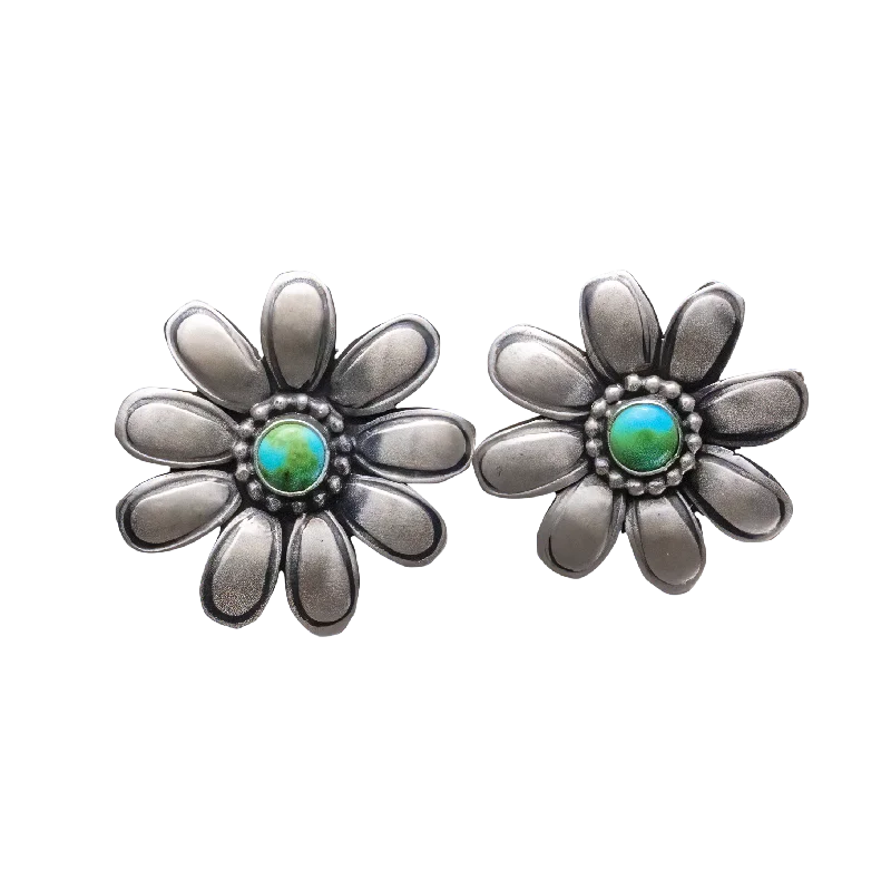 Shop Dazzling Jewelry At The Best Prices Sonoran Turquoise Flower Earrings | Paul Livingston