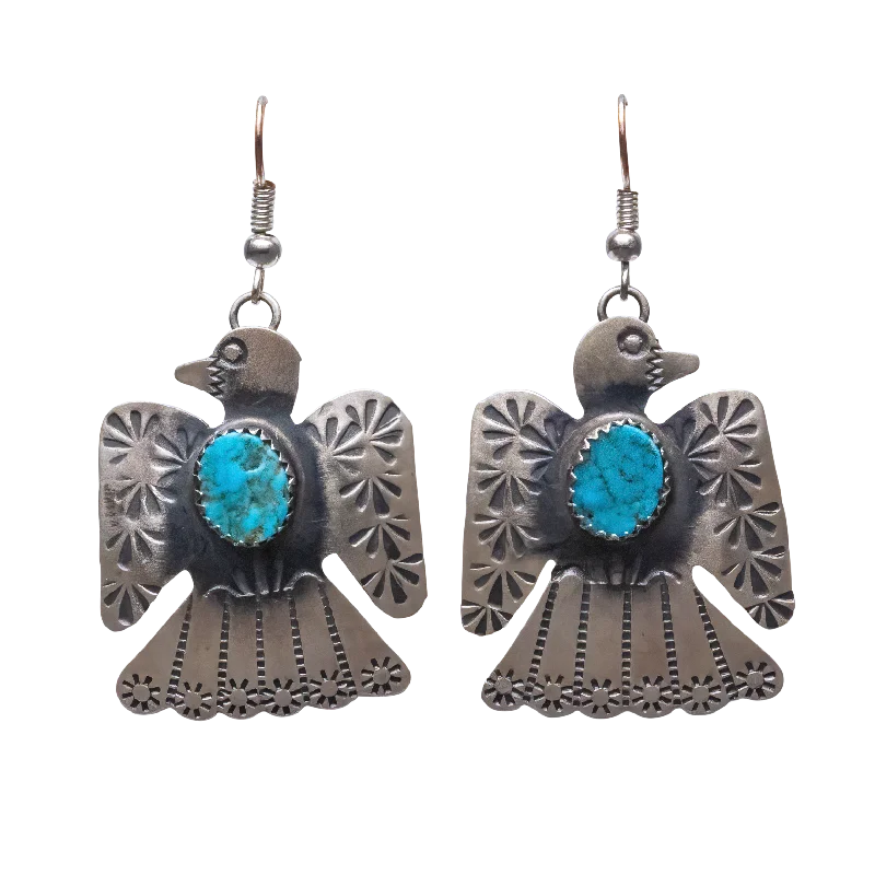 Personalized Jewelry Sale – Meaningful Gifts At Great Prices Kingman Turquoise Thunderbird Earrings | Tim Yazzie