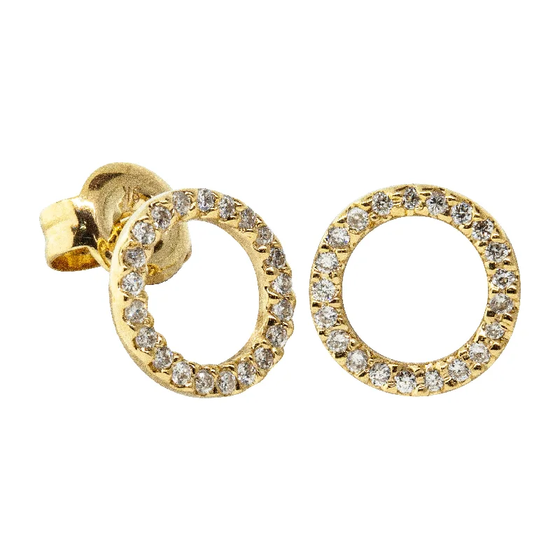 Affordable Gold-Plated Jewelry For Modern Fashion 9ct Yellow Gold Diamond Forevermore Stud Earrings