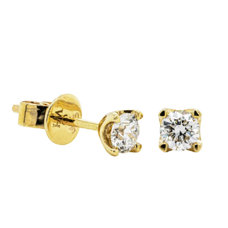 Luxury Meets Affordability – Jewelry Sale Live Now 9ct Yellow Gold .40ct Diamond Ava Stud Earrings