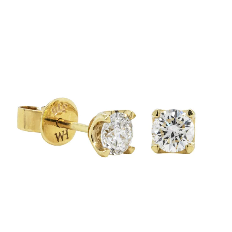 Shop Dazzling Jewelry At The Best Prices 9ct Yellow Gold .60ct Diamond Ava Stud Earrings