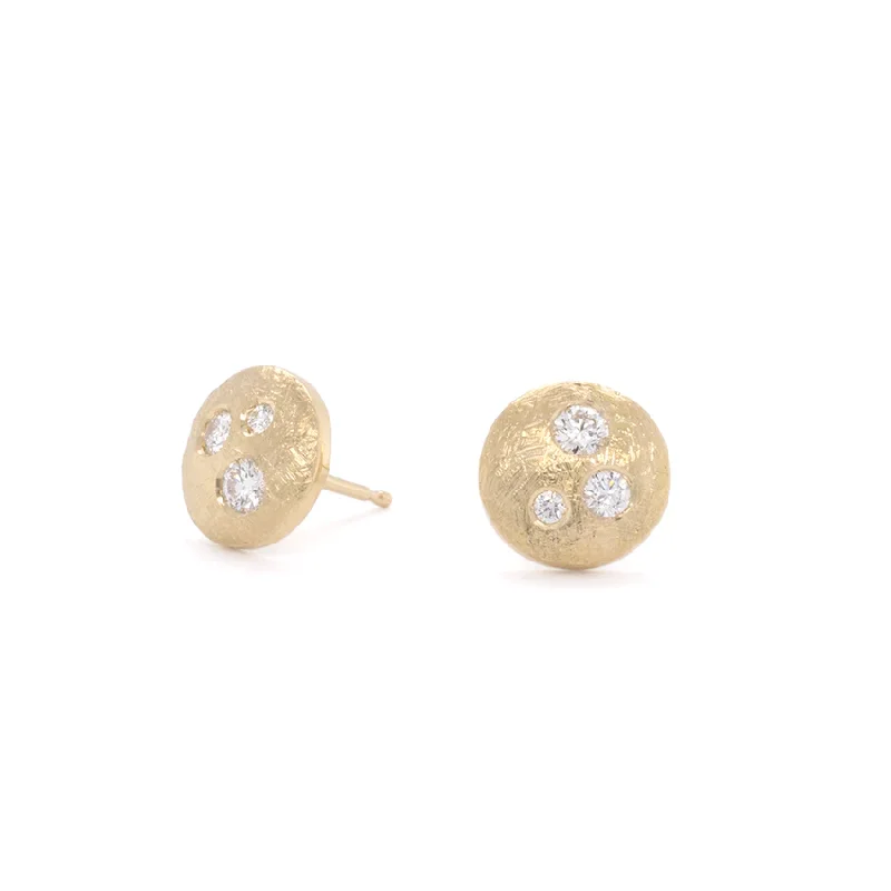 Jewelry Clearance Event – Stock Up Before It's Over 'Boulder' Dancing Diamond Round Stud Earrings