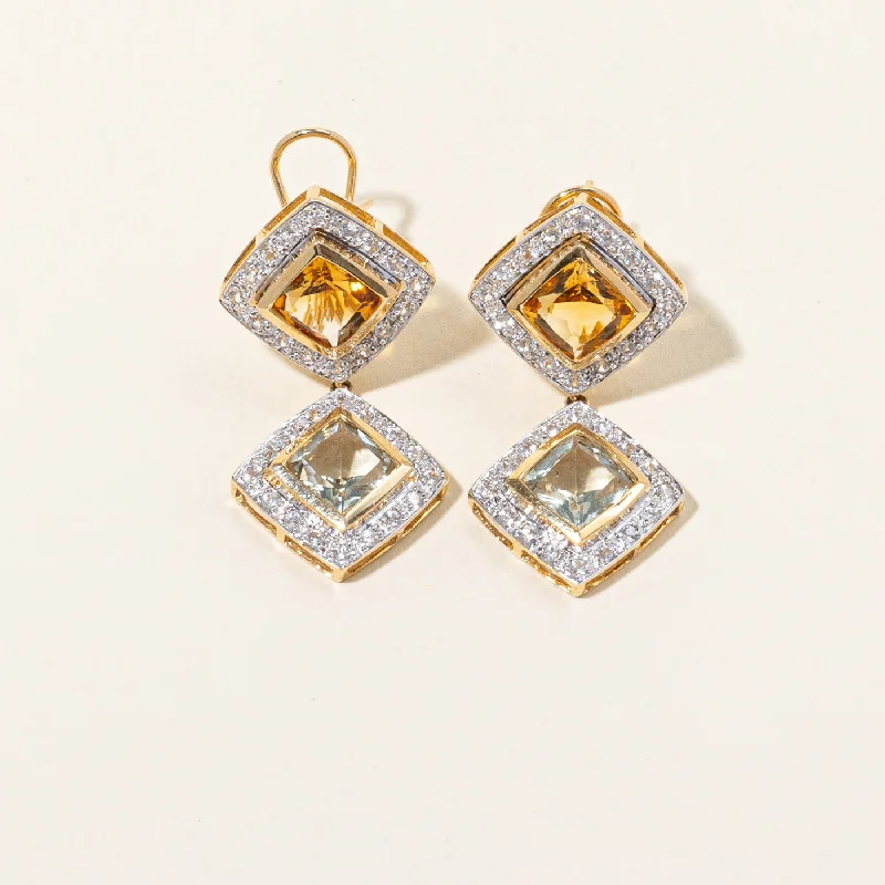 Upgrade Your Jewelry Collection For Less Citrine, Prasiolite & White Quartz Earrings | 3.85ctw, 3.85ctw, 0.72ctw |