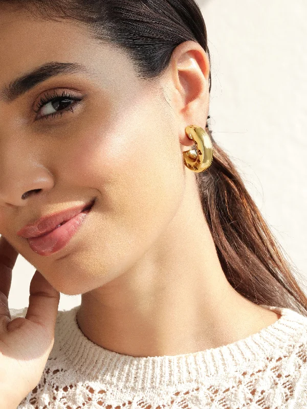 Jewelry Sale Alert – Shop Timeless Elegance Today Rubans Voguish 18 k gold plated Tarnish Free water proof Stainless Steel Vivid Vortex Illusion Earrings