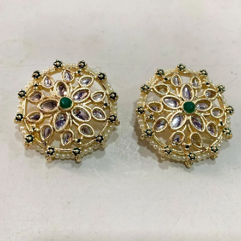 Dazzle With Discounts – Shop Jewelry On Sale Deep Enterprises Gold Plated Kundan Stud Earrings