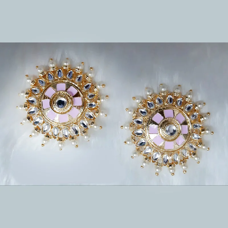 Gorgeous Jewelry, Limited-Time Savings Deep Enterprises Gold Plated Kundan Stud Earrings