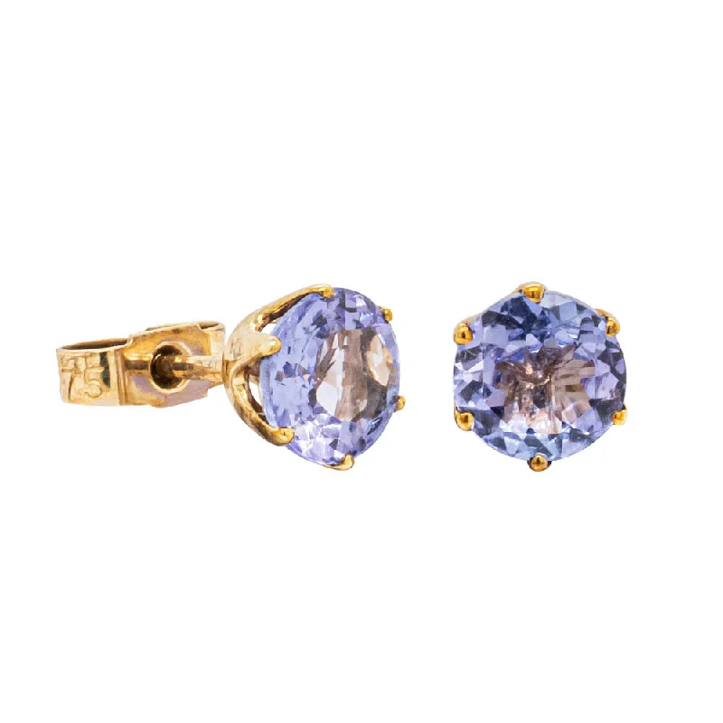 Stunning Jewelry At Even More Stunning Prices Deja Vu 9ct Yellow Gold Tanzanite Stud Earrings