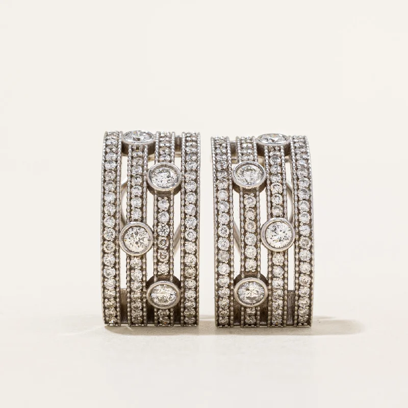 Dazzle In Elegance With Our Biggest Jewelry Sale Diamond Half Hoop Earrings | 2.10ctw |