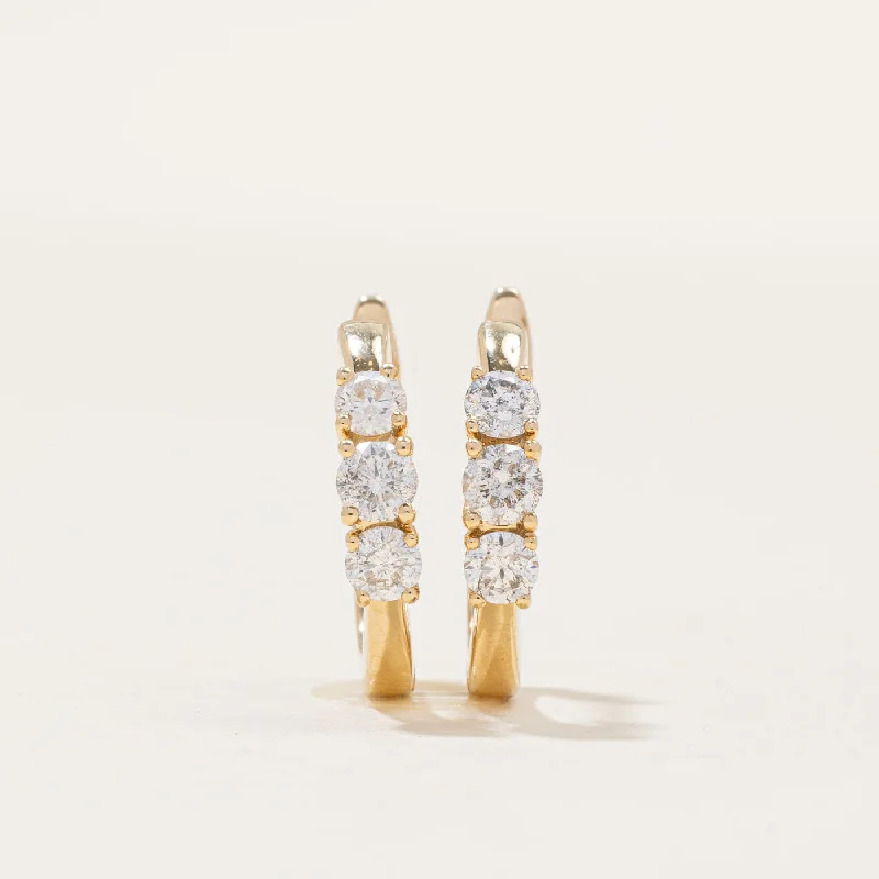 Limited-Stock Jewelry Sale – Once It's Gone, It's Gone Diamond Hoop Earrings | 0.95ctw |