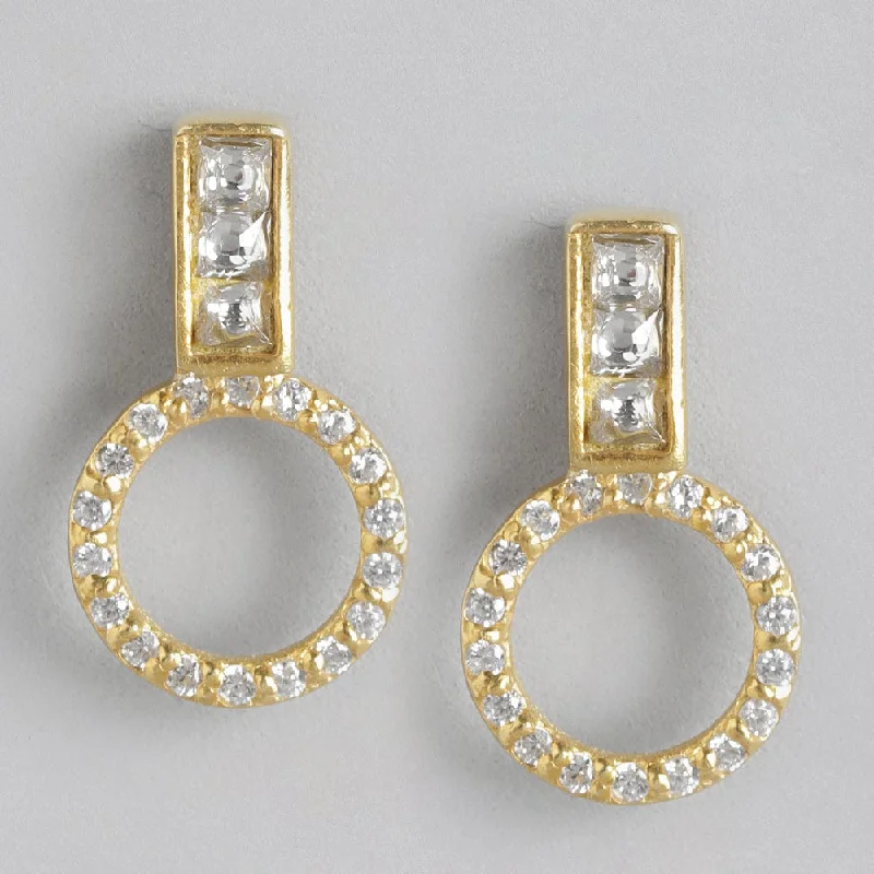 Affordable Luxury Jewelry For Every Occasion 92.5 Silver Round Zircon Stud Earrings