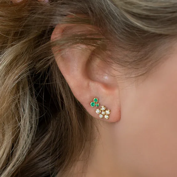 The Jewelry Sale You've Been Waiting For Is Here Emerald Cluster Trio Stud Earrings